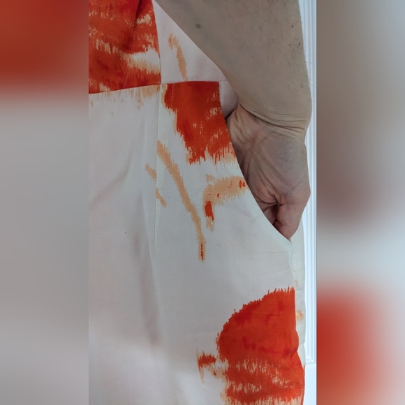 Orange & White Floral Dress - Picture 2 of 4